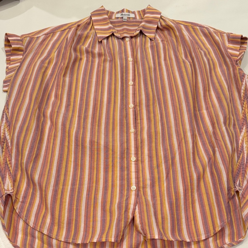Madewell oversized striped Button down Blouse